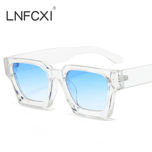 JNPCXI Retro Square Sunglasses – UV400 Gradient Unisex Shades