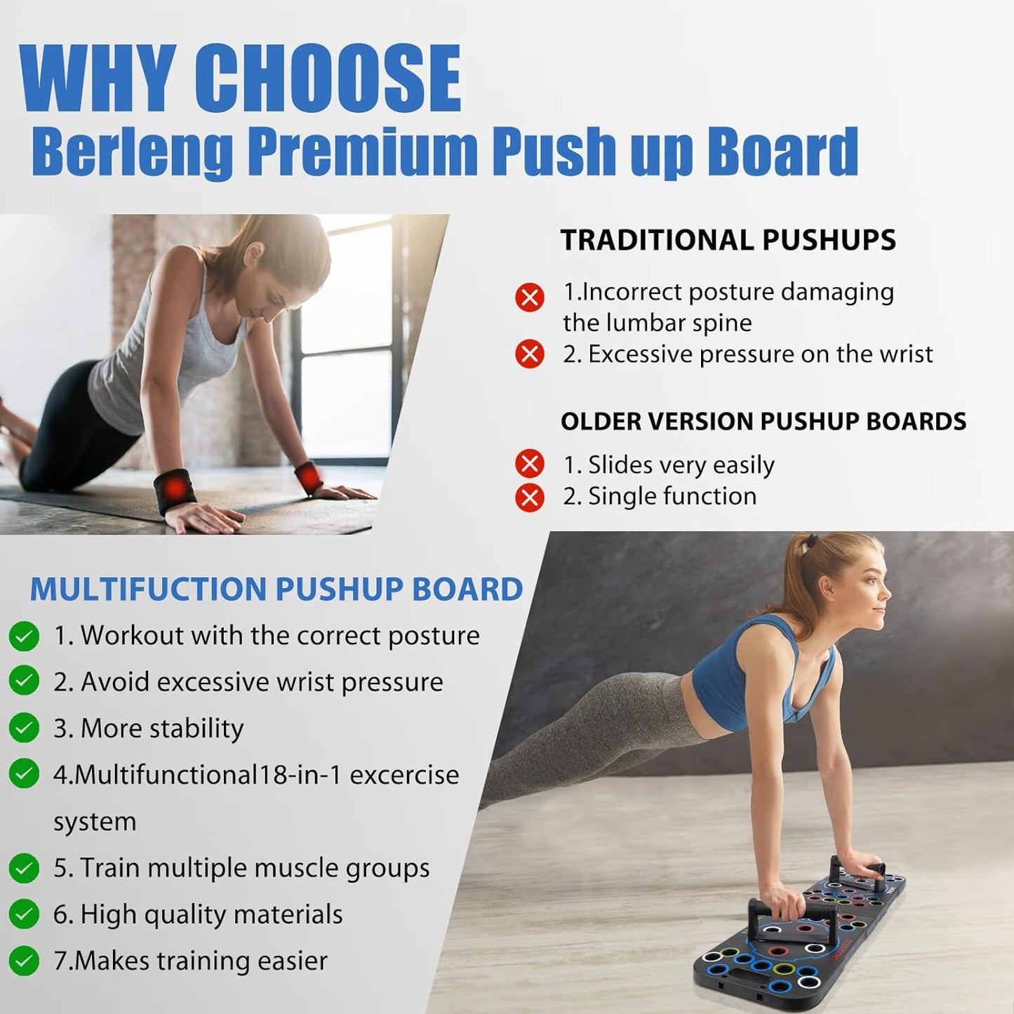 (New!) 56-in-1 Multi-functional Foldable Push Up Board Training Sport Workout Fitness Gym Equipment