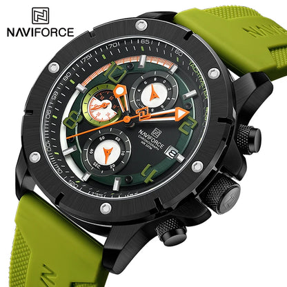 NAVIFORCE NF8034: Sport Chrono Silica Men's Quartz Watch