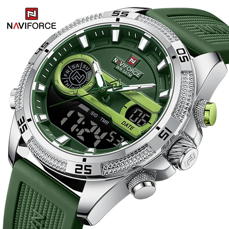 NAVIFORCE NF9223 Wild Sport: Men's Dual Display Quartz Watch