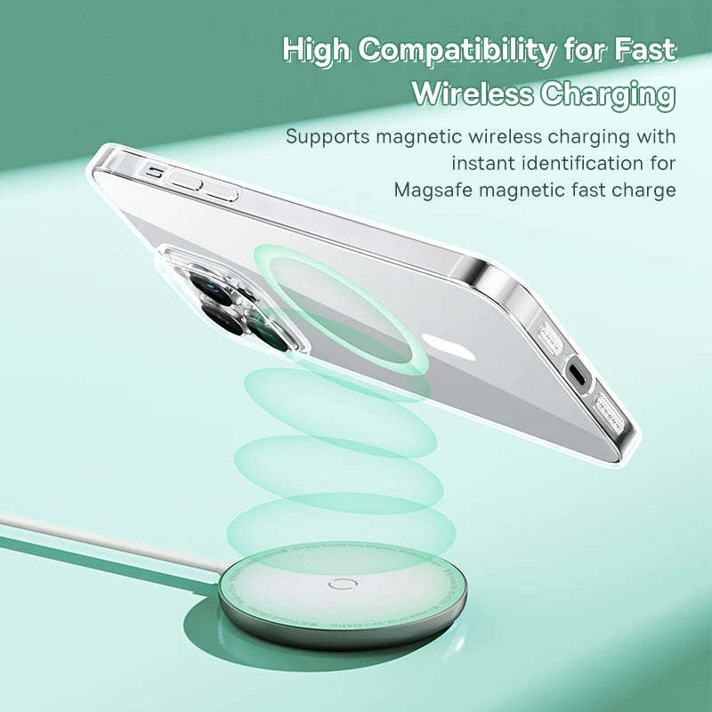 Baseus MagSafe Clear Case for iPhone 16/15/14/13 Models – Slim, Magnetic, Wireless Charging Compatible