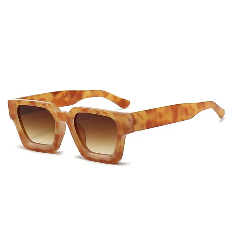 JNPCXI Retro Square Sunglasses – UV400 Gradient Unisex Shades