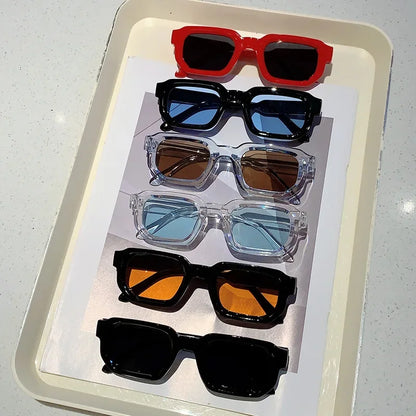 CHUBAN A-01 Vintage Rectangle Sunglasses – Trendy UV400 Fashion Eyewear