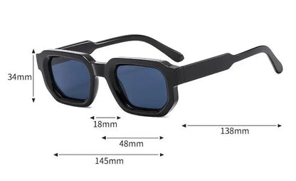 CHUBAN A-01 Vintage Rectangle Sunglasses – Trendy UV400 Fashion Eyewear