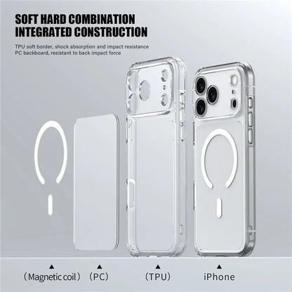 Luxury Clear Shockproof Magsafe Magnetic Case For iPhone 17 Air 17Pro 17 Pro Max Wireless Charging Shockproof Hard Back Cover