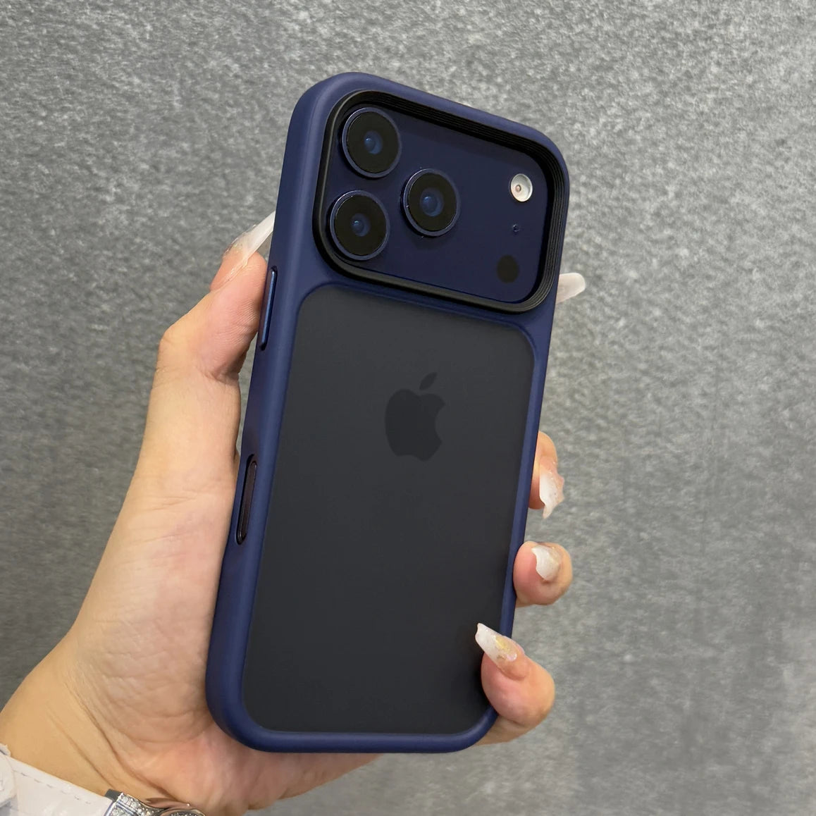 [New!] Luxury Orange Shield Matte Transparent Phone Case For iPhone 17 Pro Max 17 Pro 17 New Metal Buttons Skin Feel Shockproof Cover
