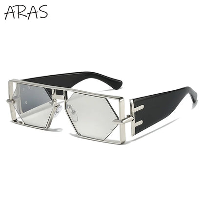 Steampunk Rectangle Sunglasses Women 2025 UV400 Shades