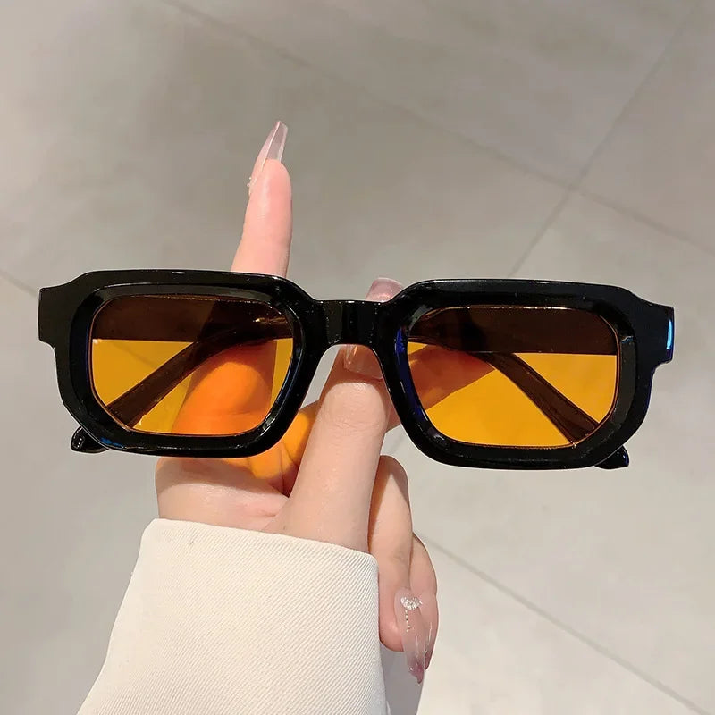 CHUBAN A-01 Vintage Rectangle Sunglasses – Trendy UV400 Fashion Eyewear