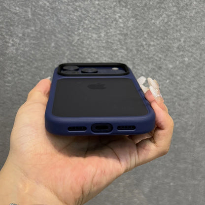 [New!] Luxury Orange Shield Matte Transparent Phone Case For iPhone 17 Pro Max 17 Pro 17 New Metal Buttons Skin Feel Shockproof Cover