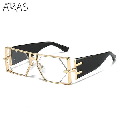 Steampunk Rectangle Sunglasses Women 2025 UV400 Shades