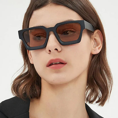 JNPCXI Retro Square Sunglasses – UV400 Gradient Unisex Shades