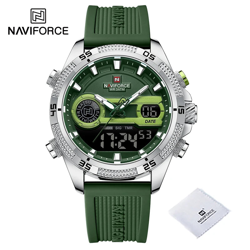 NAVIFORCE NF9223 Wild Sport: Men's Dual Display Quartz Watch – Kinetic