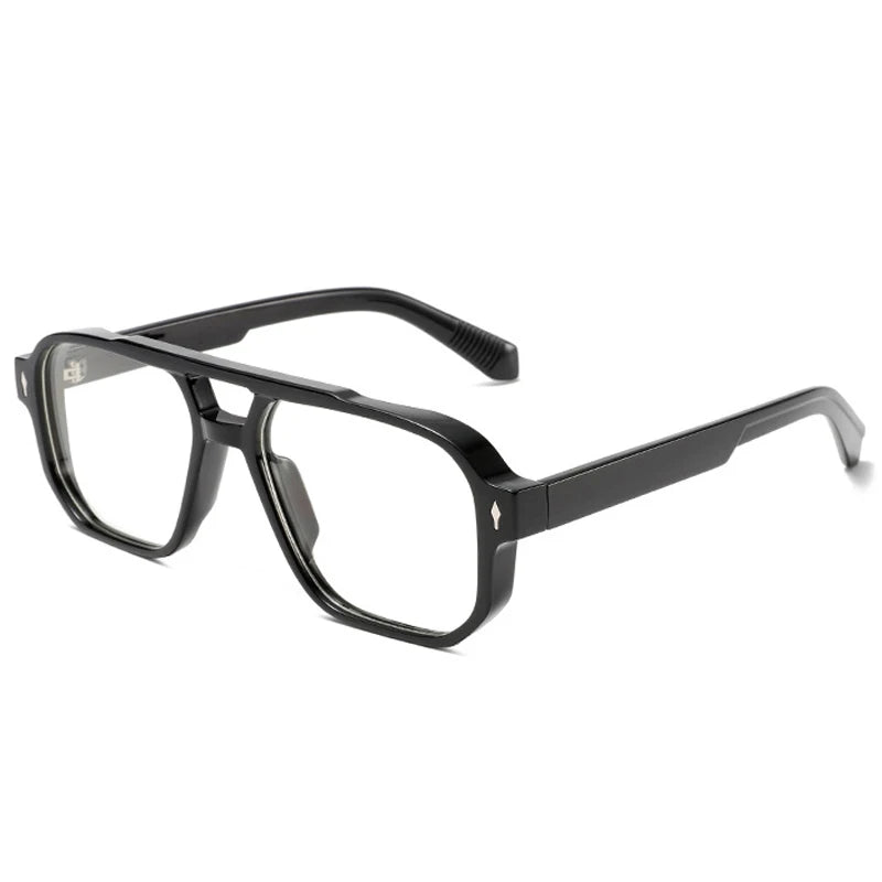 SO&EI Double Bridge Fashion Sunglasses – Square UV400 Unisex Retro Shades