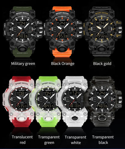 New 2024 Sanda 6126 Electronic Sports Watch - Waterproof, Simple Nightlight, Single Display